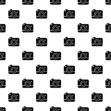Photo camera pattern vector seamless Stock Illustration