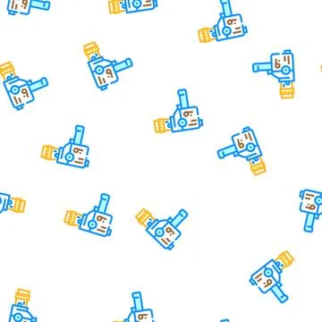 Photo camera retro gadget vector seamless pattern 스톡 일러스트