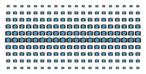 Photo Camera Shape Halftone Grid Stock Illustration