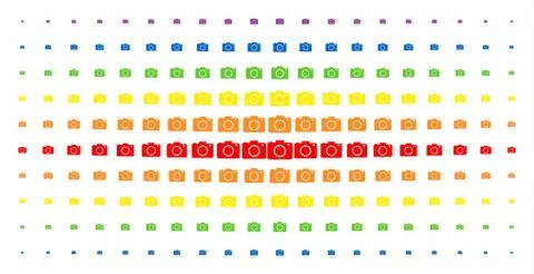 Photo Camera Spectral Halftone Pattern Illustrazione stock