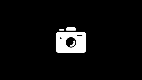 Photo camera technology icon animation isolated on black background 스톡 동영상 333549914