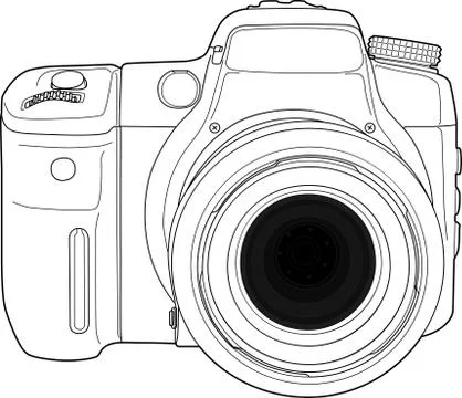 Photo camera vector draw Stock Illustration