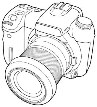 Photo camera vector draw Stock Illustration