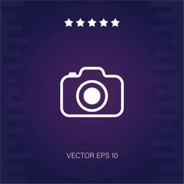Photo camera vector icon Stock Illustration