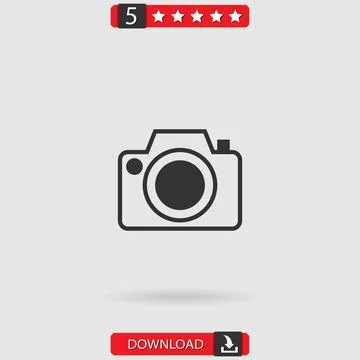 Photo camera vector icon Stock Illustration