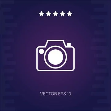 Photo camera vector icon Illustrazione stock