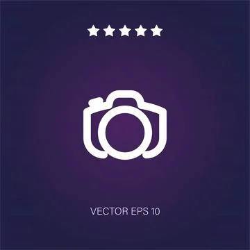 Photo camera vector icon . Modern simple flat icon, Stock Illustration