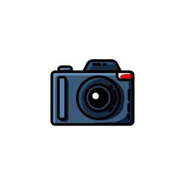 Photo camera, vector illustration in flat style Stock Illustration