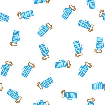 Photo camera vector seamless pattern Stock Illustration
