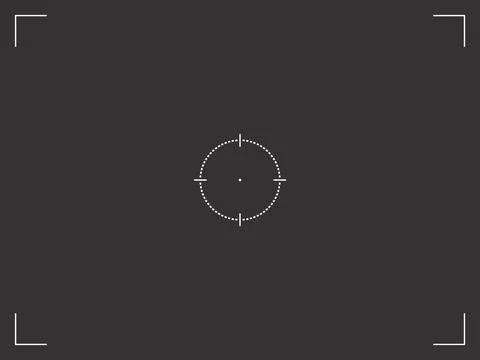 Photo camera viewfinder interface. Vector digital focusing video recorder image Stock Illustration