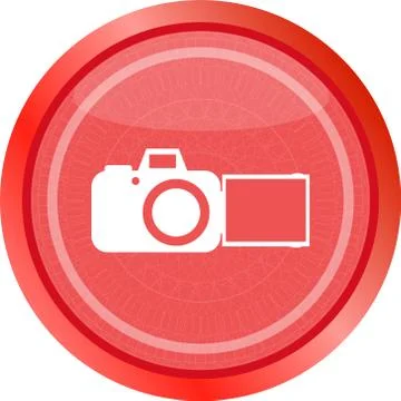 Photo camera web icon isolated on white background Stock Illustration