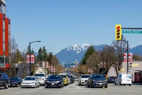 The photo captures a view of the busy intersection of King Edward Street an.. Stock Photos