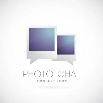 Photo chat vector concept symbol icon Illustrazione stock