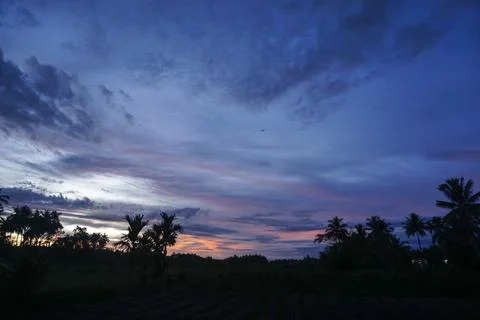 Photo of clouds in the evening Stock Photos