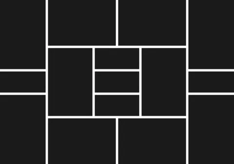 Photo collage. Image frames template. Picture montage abstract vector background Illustrazione stock