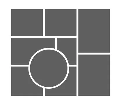 Photo collage. Layout frame. Vector concept poster Stock Illustration