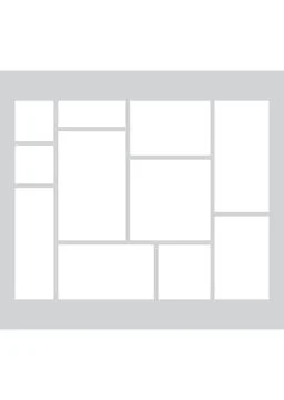 Photo Collage Layout for Framing or Gallery Prints Illustrazione stock