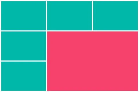 Photo collage pattern. White frames, colored pattern 스톡 일러스트