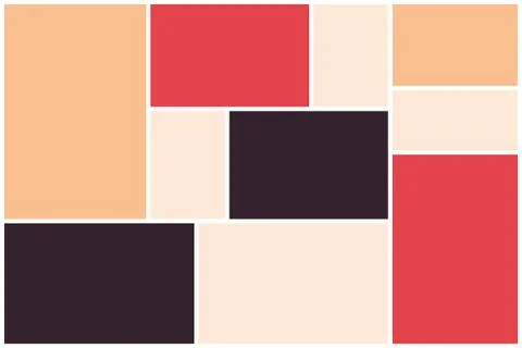 Photo collage pattern. White frames, colored pattern Stock Illustration