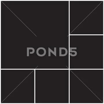 Photo collage pattern. White frames, black pattern 스톡 일러스트