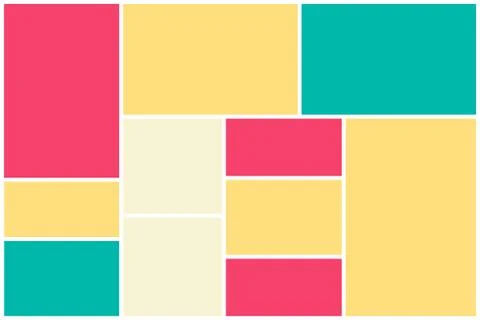 Photo collage pattern. White frames, colored pattern イラスト素材