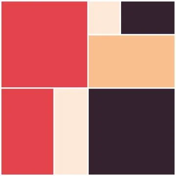 Photo collage pattern. White frames, colored pattern Stock Illustration