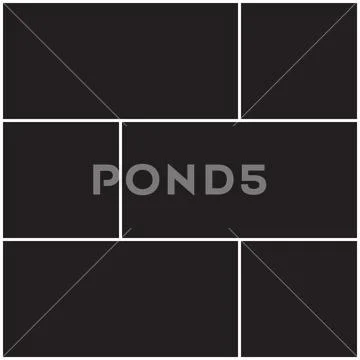 Photo collage pattern. White frames, black pattern Stockillustratie
