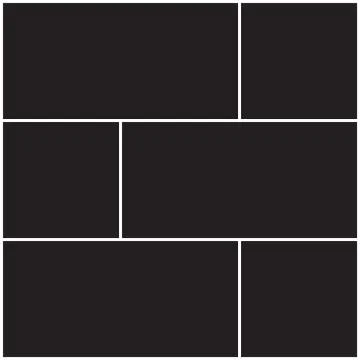 Photo collage pattern. White frames, black pattern イラスト素材