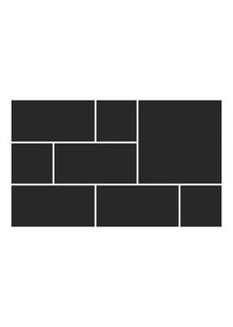 Photo Collage Template Grid Layout Stock Illustration