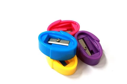 Photo of a colorful sharpener Stock Photos