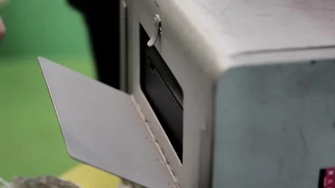 Photo comes out of the printer Stock Footage 270278004