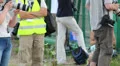 Photo correspondents shooting the event, press badges HD Footage