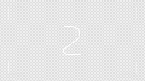 Photo Countdown Timer Animation from 5 to 1 with Camera Frame Transparent Stock Footage 315014858