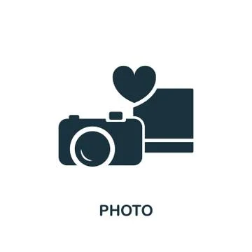 Photo creative icon. Simple element illustration. Photo concept symbol design Stock Illustration