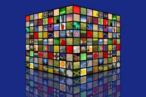 Photo cube Stock Photos