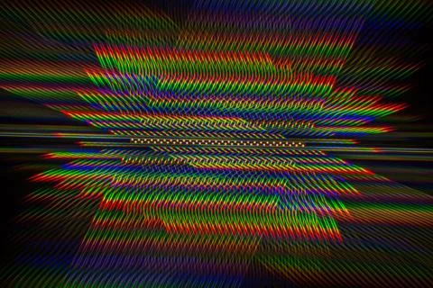 Photo diffraction light from the LED light received by the grating Foto stock
