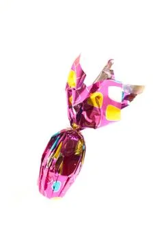 Photo: easter egg in colored foil Stock Photos