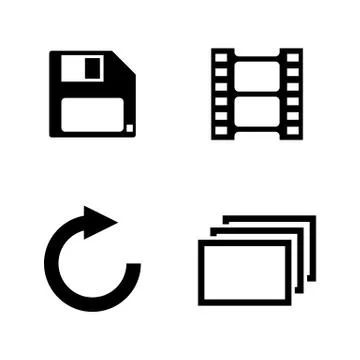 Photo Editing. Simple Related Vector Icons Stock Illustration