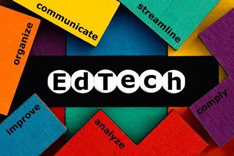 Photo on EdTech theme. effective EdTech ecosystem 库存照片
