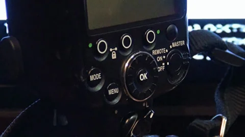 Photo flash for a camera Stock Footage 33754980