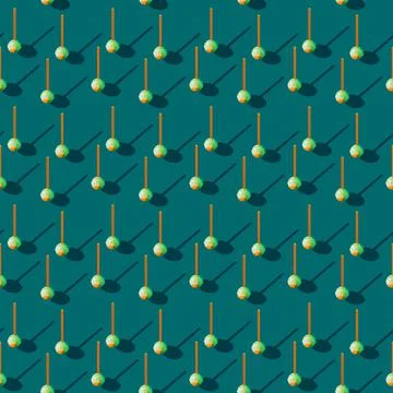 Photo in the form of a seamless pattern. Candy on a stick with shadows on a Stock Illustration