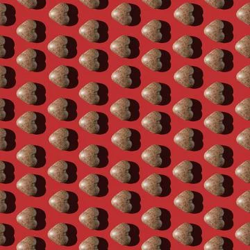 Photo in the form of a seamless pattern. Chocolate gingerbread in the shape of a Stock Illustration