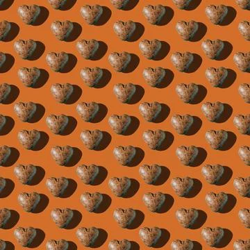 Photo in the form of a seamless pattern. Chocolate gingerbread in the shape of a Stock Illustration