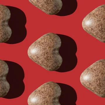 Photo in the form of a seamless pattern. Chocolate gingerbread in the shape of a Stock Illustration