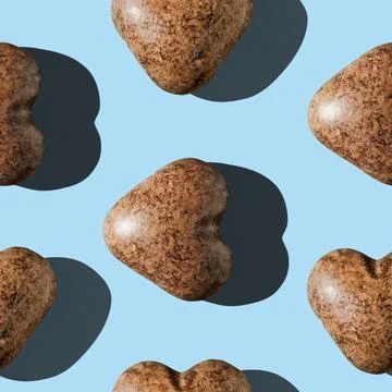 Photo in the form of a seamless pattern. Chocolate gingerbread in the shape of a Stock Illustration