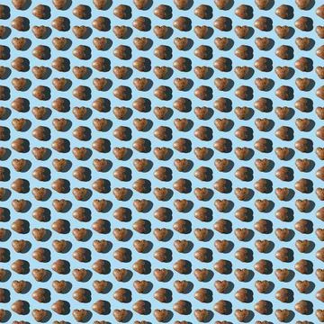 Photo in the form of a seamless pattern. Chocolate gingerbread in the shape of a Stock Illustration