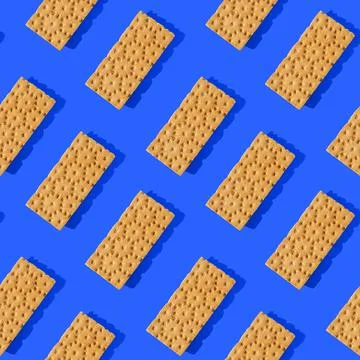 Photo in the form of a seamless pattern. Orange color crisps for healthy food Stock Illustration