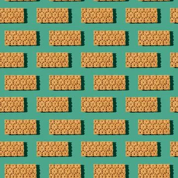 Photo in the form of a seamless pattern. Orange color loafs for healthy food Stock Illustration