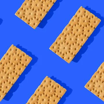 Photo in the form of a seamless pattern. Orange color crisps for healthy food Stock Illustration