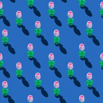 Photo in the form of a seamless pattern. Red flowers in a yellow bouquet are Stock Illustration